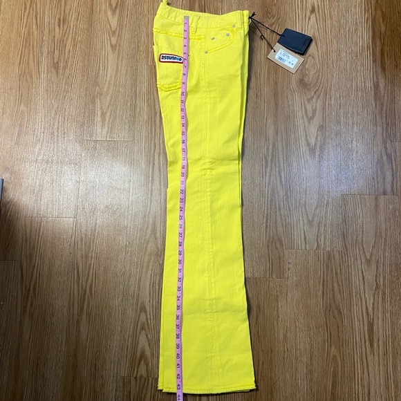 DSQUARED2 Yellow Straight Leg Jeans - Picture 2 of 11